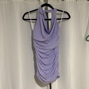 Hello Molly Lilac Ruched Mini Dress